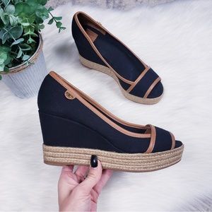 Tory Burch Majorca canvas wedge sandal